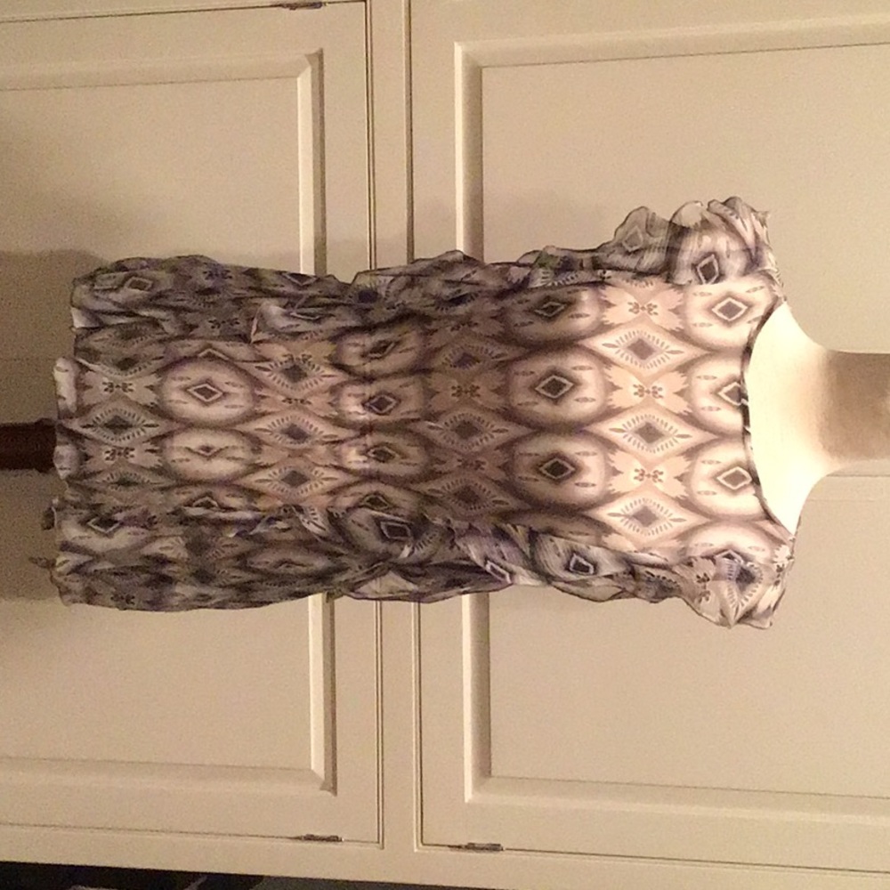 ESPRIT COLLECTION SILK CREPE PRINTED LONG TOP